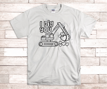 Load image into Gallery viewer, Youth "Color Me" Tee Shirt - Valentine Edition
