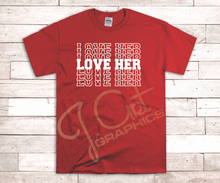Load image into Gallery viewer, Valentine Tee Shirts - Love Him/Her
