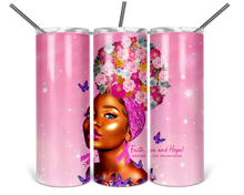 Load image into Gallery viewer, 20 oz. Steel Tumbler with Lid - Breast Cancer Edition