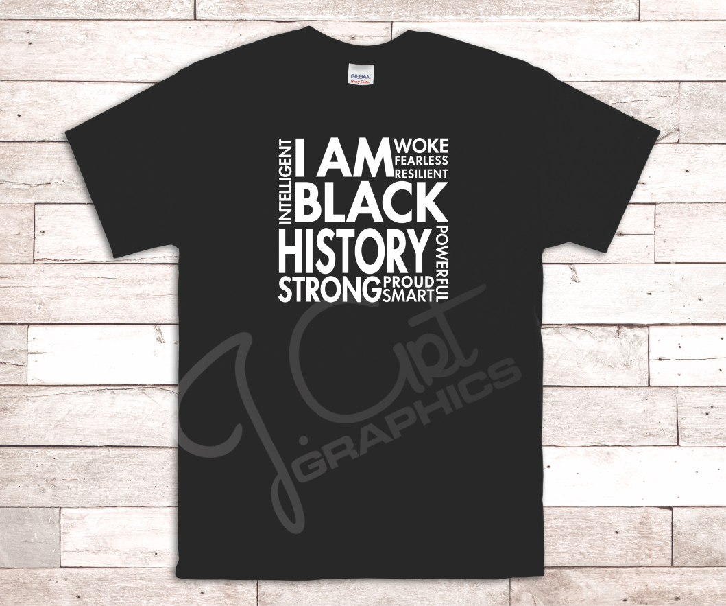 Black History Tee Shirts - I Am Black History