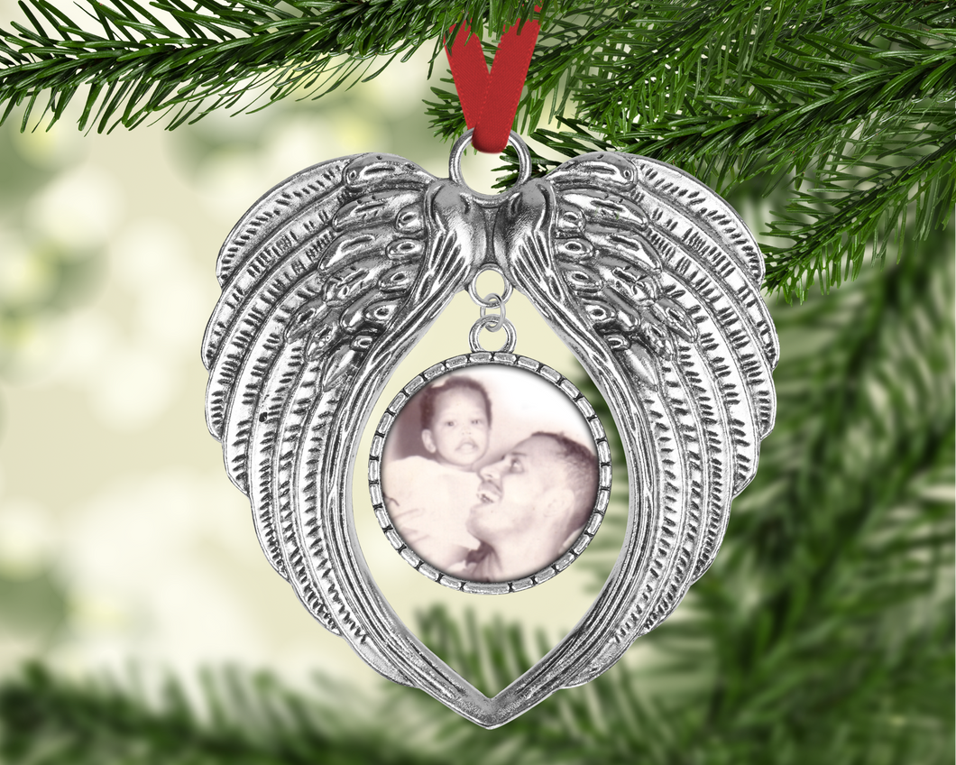 Personalized Memorial Angel Wing Ornament