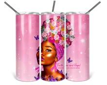 Load image into Gallery viewer, 20 oz. Steel Tumbler with Lid - Breast Cancer Edition
