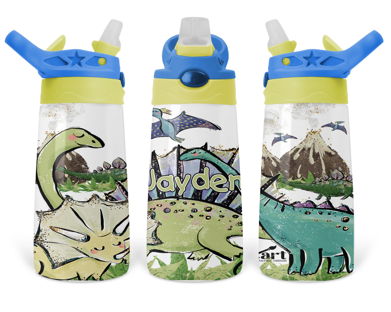 Baby Giraffe Kids 12 oz Water Bottle Flip Top