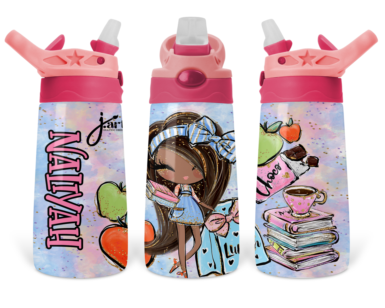12 oz. Kids Flip Top Water Bottle – J.Art Graphic Design