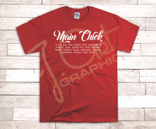 Load image into Gallery viewer, Main Chick Tee Shirt - Food Edition
