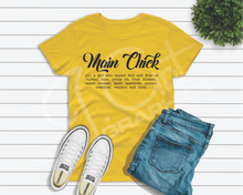 Load image into Gallery viewer, Main Chick Tee Shirt - Food Edition
